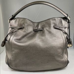 Cole Haan Metallic Pewter Silver Tote